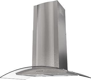 Coifa De Parede Curvature, 90cm, Inox e vidro curvo, 110v, Cadence