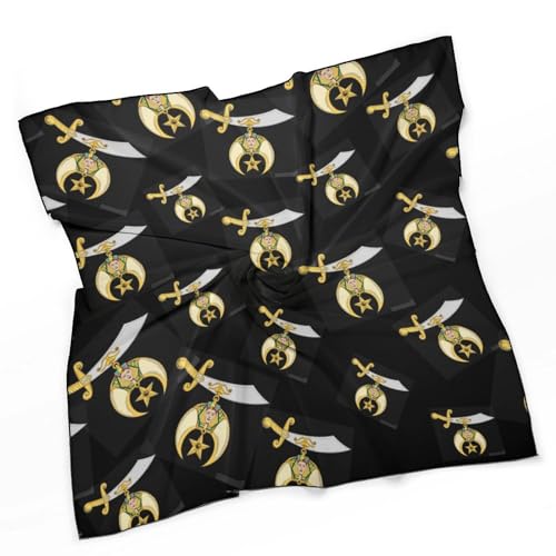 Shriner Logo Bandanas for Women Satin Silk Head Scarf Multipurpose Square Scarves Clothing Accessories3