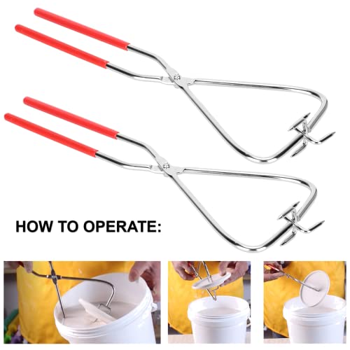 2Pcs Dipping Tong Diy Pottery Tool Clay Sculpture Tongs Dipping Tongs With Rubber Handle 360° Blow The Glaze, 4.1X12.8In Glazing Tool For Pottery Stainless Steel With Handle Pliers Supplies #TOP3