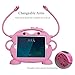 iPad mini 1/2/3/4/5 Kids Case - CHINFAI Shockproof Handle Stand Silicone Protective Cover for Apple 7.9 inch iPad mini 1st 2nd 3rd 4th 5th Generation [Double-Faced Monkey Series] (Pink)