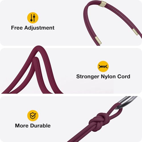 GOODVISH Etui ze smyczką na telefon dla iPhone 17 Pro Max z paskiem, ochroną aparatu i ochroną ekranu, etui na telefon z naszyjnikiem ze sznurkiem, etui ochronne do zawieszenia, przezroczyste etui ze