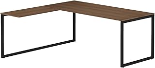 【 メーカー配送・設置・組立 】 プラス Garage fantoni GX L字デスク 幅180 奥行170 高さ72cm 天板/濃木目 ブラック脚 GX-1882L-L 436535