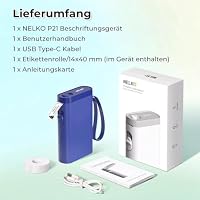 Nelko Etikettendrucker,Bluetooth P21 Selbstklebendes Etikettiergerät TBL – Ansicht 8