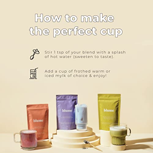 Blume Blue Lavender Latte - Calming Lavender Tea Latte To Calm - Lavender Milk Tea With Blue Spirulina And Coconut Milk - 30 Servings #TOP3