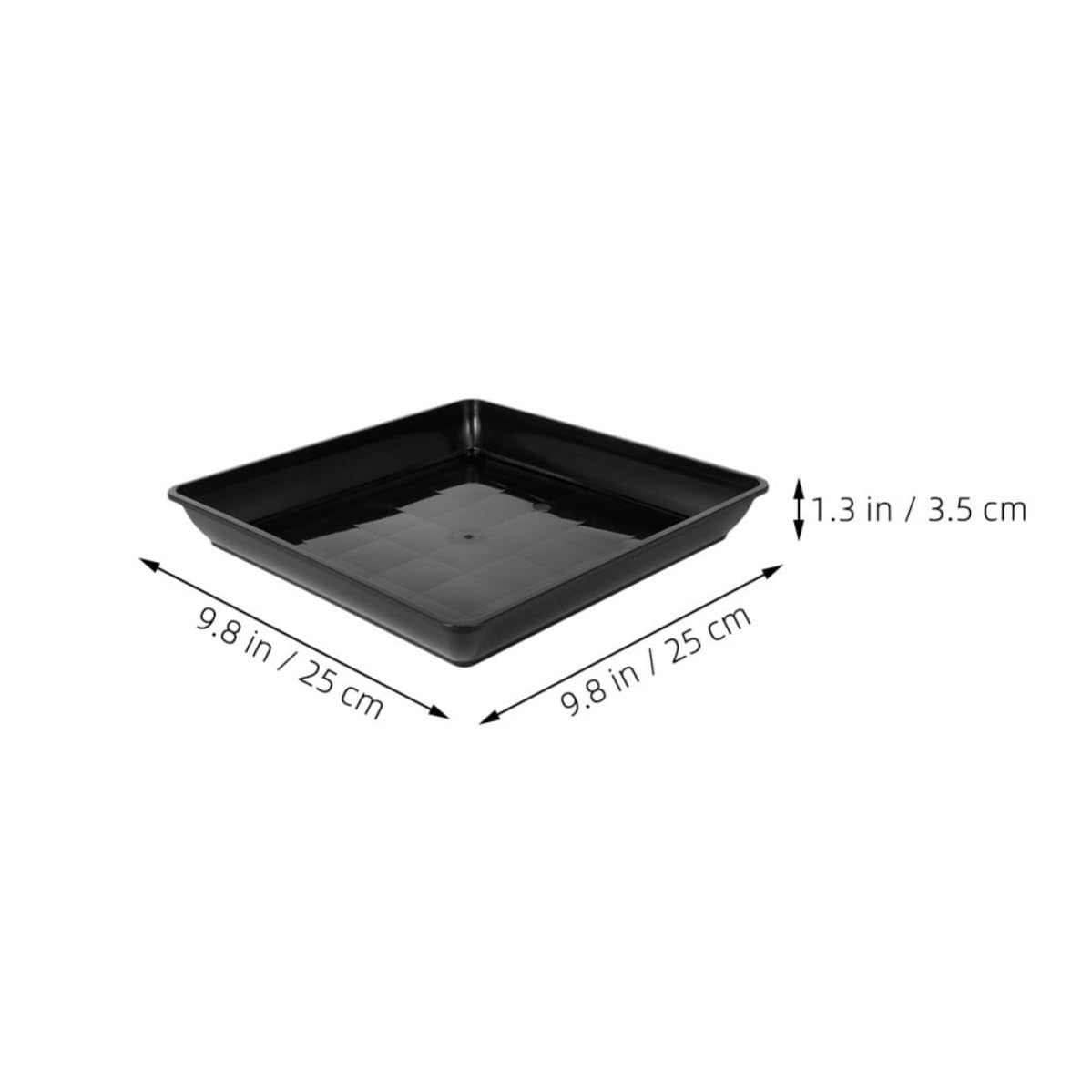 OSALADI 15 Pezzi Sottovaso Quadrato per Vasi di Piante in Pp Nero, Resistente e Facile da Pulire, per Giardino e Piante Grasse, Raccoglie Acqua in Eccesso e Previene Ribaltamenti