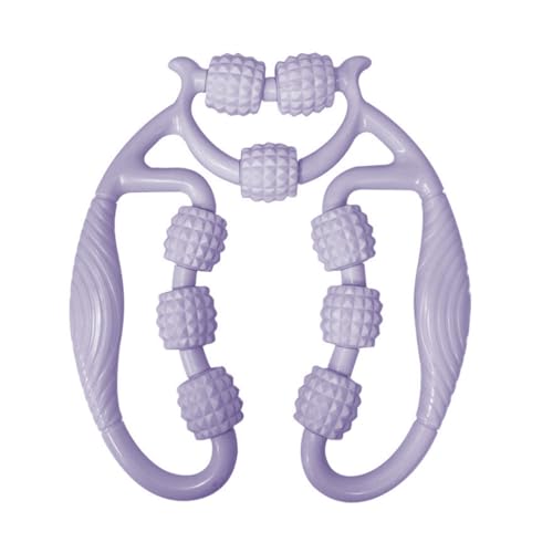 Rodillo Muscular para Piernas, Rodillo Masaje Muscular, Rulo Masaje Muscular de 360°, Masajeador Piernas anticelulitico 3d para todo el cuerpo, para Pierna Cuello Masajes Musculars Fitness, púrpura