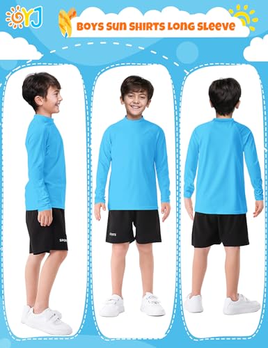 Image of Boys Rash Guard Swim Shirt Long Sleeve Rashguard UPF+ 50 SPF Sun Water Surfing Shirts for Toddler Kids Youth Teen 2T-16Y