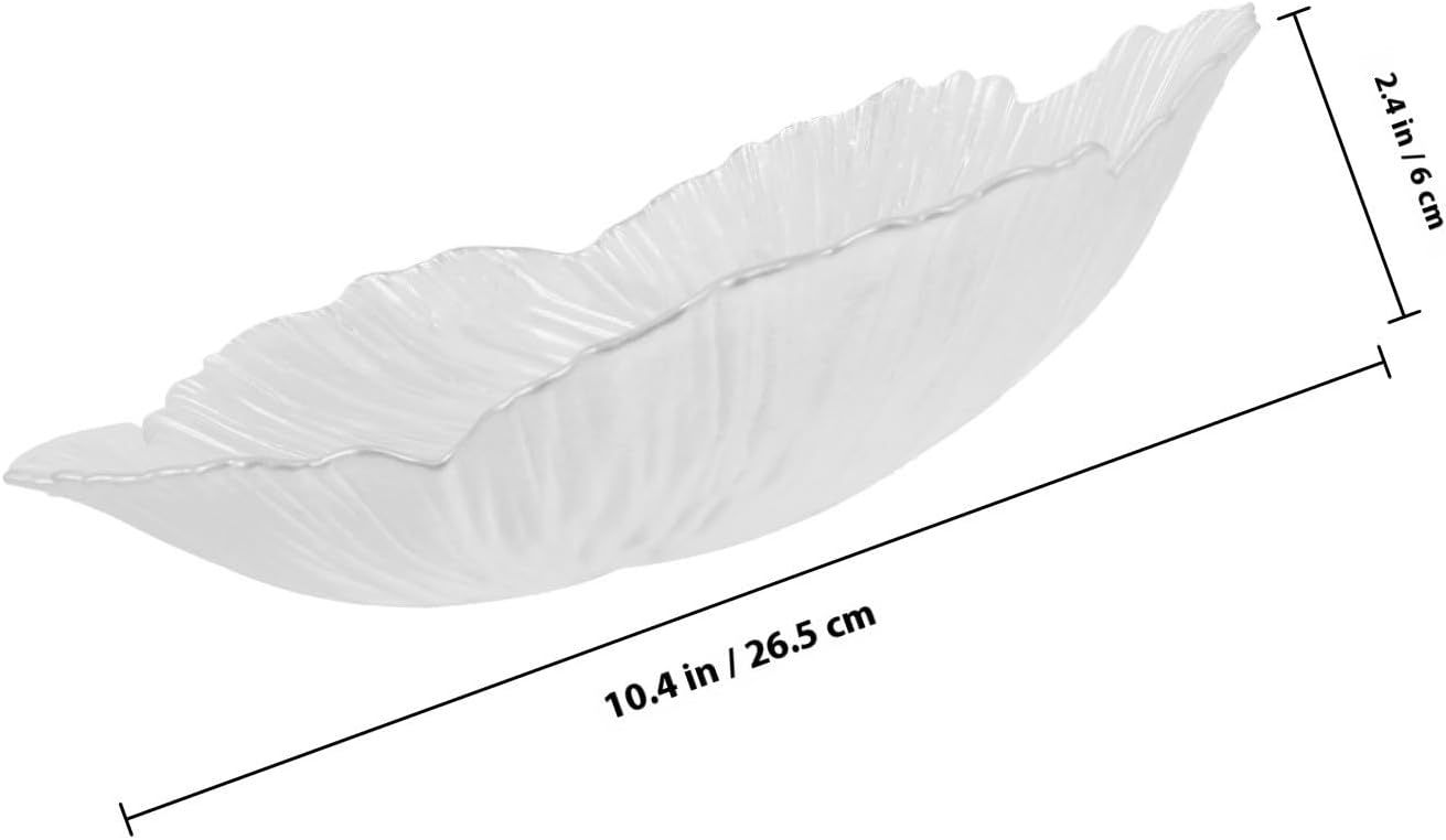 Glass Candy Tray for Storing Snacks and Candies with Unique Delicate Shape and Elegant Design, Decorative Snack Dish Tray for Tabletop Fruit Serving and Home Use