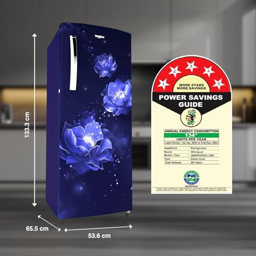 Image of Whirlpool 207 L 5 Star Icemagic Pro Inverter Direct-Cool Single Door Refrigerator (230 IMPRO PRM 5S INV SAPPHIRE ABYSS-Z1, Blue)