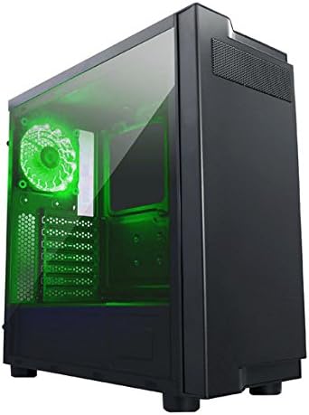 Apevia X-Infinity mid tower with full-size acrylic side window, top USB3.0/USB2.0/audio ports - Green