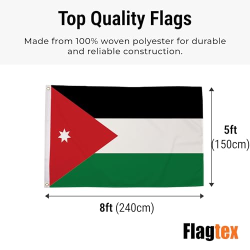 Bandera de Jordania grande Flagtex para exterior e interior 3