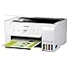 Epson EcoTank ET Series Wireless Color Inkjet All-in-One Supertank Printer for Home Office - White - Print Scan Copy - Voice Activated, 10.5 ppm, 5760 x 1440 dpi, 1.44