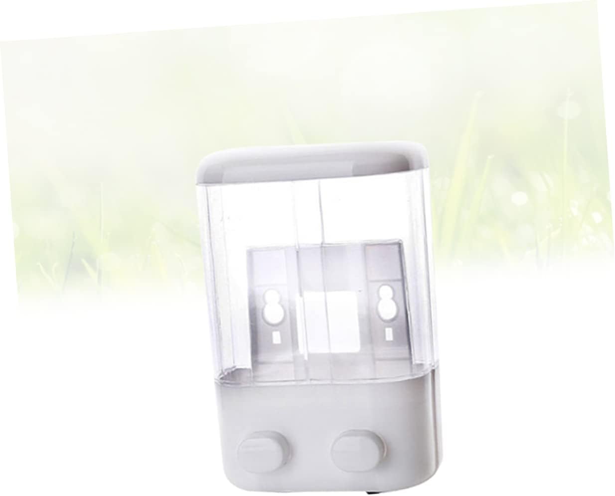Wall Mounted Refillable Soap Dispenser Dual Chamber Shampoo and Liquid Soap Container for Shower Design Easy to Use for Bathroom and Kitchen