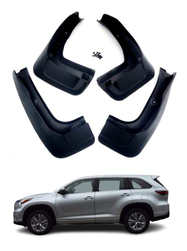 Image of 4pcs Mud Flaps Splash Guards Fits Toyota Highlander 2014-2019 Front Rear Auto Car Accessories