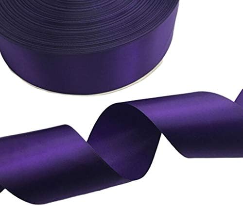 Double Sided Satin Ribbon Size 20mm x 10 Meters, Many Colours, Wedding Favours Decorative Easter Christmas (Yellow)