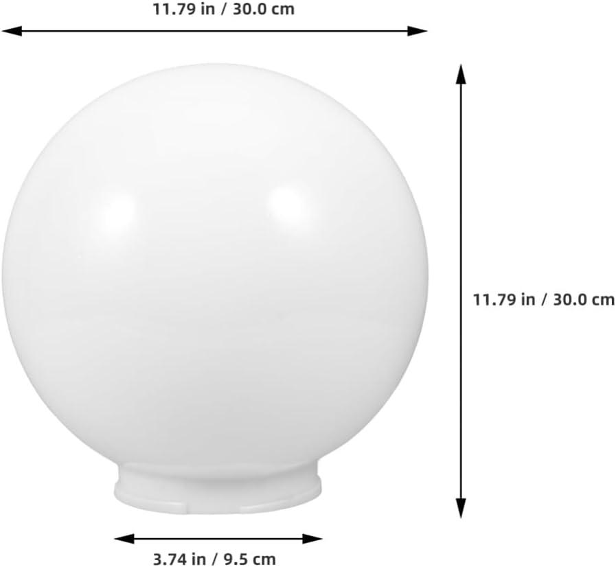Replacement Acrylic Globe Lamp Shade Weather-resistant Outdoor Spherical Light Cover for Wall Fixtures Easy to Install Garden and Patio Lighting