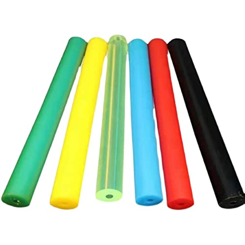 Plaststavar av polyuretan, nötsenstänger, ihåliga plaströr, PU-stänger, slitstarka anti-kollisionsgummi stötdämpande rör, 500 mm långa, 1 st,外径40mm*内径8mm透明