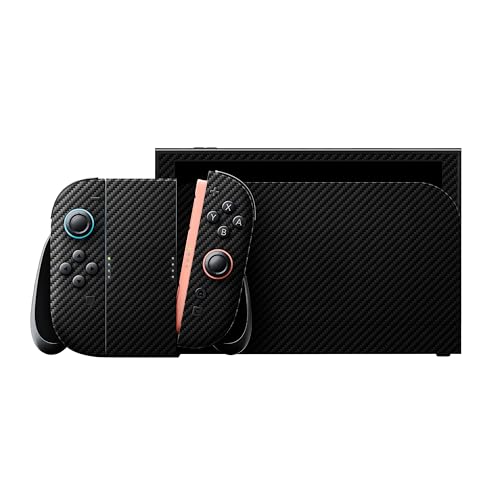 Sport Merchandise - Sport Merchandise Premium 3M Carbon Fiber Vinyl Skin Bundle Compatible with Nintendo Switch 2 (BEE-001) - Full Body Wrap Cover for Console, Dock & Controller - Scratch-Resistant Decal - Made in UK