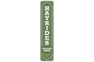 Harvest Hayrides Sign - Line Starts Here