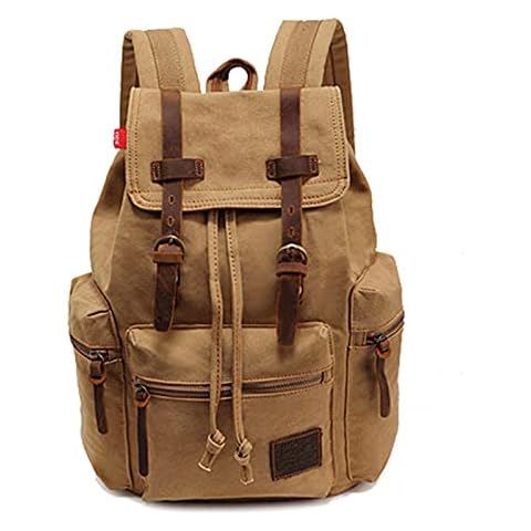 AUGUR Mochila de lona retro para portátil y viaje Cover