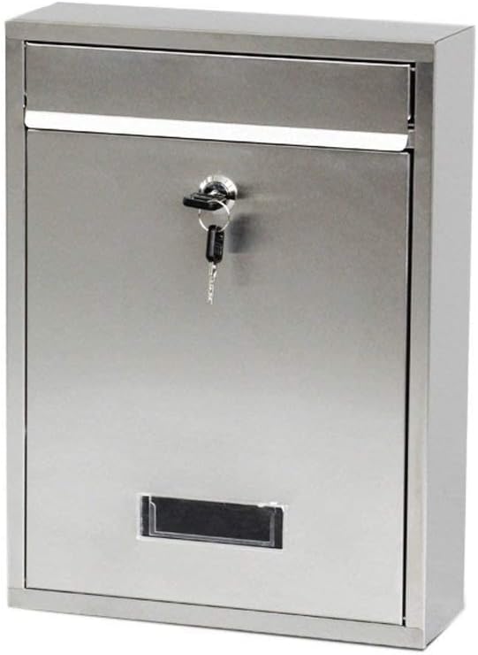 HBJWOV Rust & Weather Proof Vertical Wall Mount Locking Outside Mailboxes with Residential Mailbox Key, White