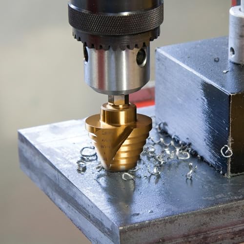 IRONANT Step Drill Bits, 5PCS Spiral Grooved HSS Titanium Step Drill Bit Set, 50 Sizes High Speed Steel Step Bits for Metal with Aluminum Case by IRONANT - Image 4