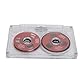 Bonbela Reel-to-Reel Blanko-Kassettenband, 50 Minuten, Normale Vorspannung, Doppelseitige Metall-Tonaufnahmekassette mit Transparenter Box (Rot)