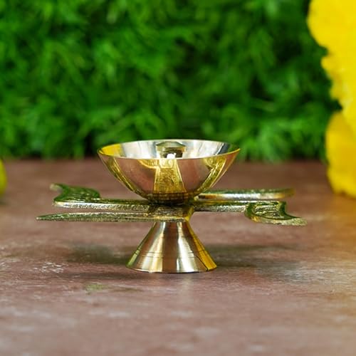 Image of Saugat Traders Diwali Corporate Gift - Swastik Diya with Velvet Gift Box for Client, Office Employees, Friends Home Decor - Puja Spiritual Return Gift Set