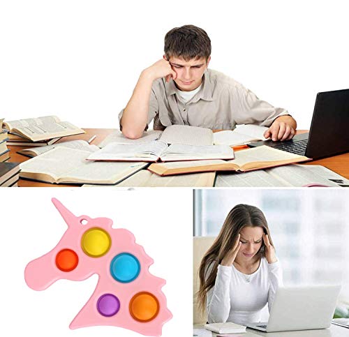 2Pcs Kluyuexin Bubble Dimple Fidget Toy,Simple Bubble Dimple Fidget Popper Stress Relief For Adults And Kids (Unicorn Pink) #TOP2
