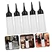 IMIKEYA 5Pcs Refillable Hair Dye Squeeze Bottles with Angled Nozzle Plastic Hair Washing Applicator for Precise Shampoo Control Beauty Salons and Home Use