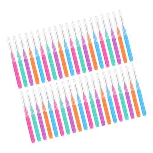 LRXIYODE 50 piezas Cepillos Interdentales con Mango Recto Cerdas Suaves para Higiene Bucal Herramienta Limpieza Dientes y Encías Palillos Dientes para Cuidado Dental