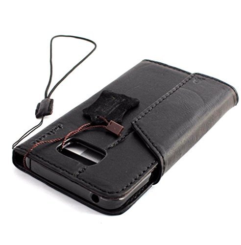 Genuine Leather Case For Samsung Galaxy Note 5 Book Wallet Black Cover Handmade Magnet Cover Retro Style Luxury Slim Daviscase #TOP11