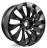 New 21' x 9.5' Matte Black Wheel Rim Fits 2020-2024 Tesla Model Y [FRONT], Premium Aluminum Alloy | 118822600B, 1188226-00-B | - Factory Matching Specifications