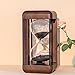 Large Premium Walnut Hourglass,60 Minutes Sand Timers,Hour Glass with Sand Timer for Gift,Hourglass Decor for Home, Desk,Office, Wedding Decor(Black)