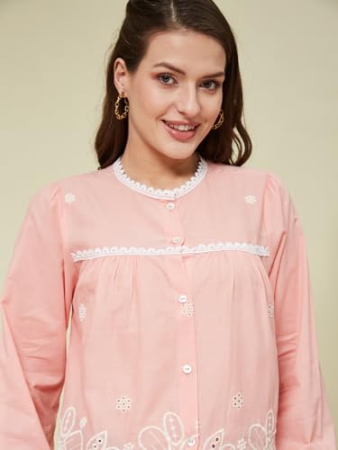 Image of J TURRITOPSIS Women's Cotton Peplum Casual Shirt