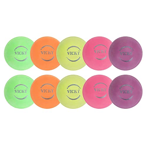Vicky Playball Exquisite Craft & Synthetic Rubber with Polybutadiene Core Built Ideal Set for Training & Practising Sports- Multicolor, Pack of 10 (B09N3YX178) Amazon Price History, Amazon Price Tracker