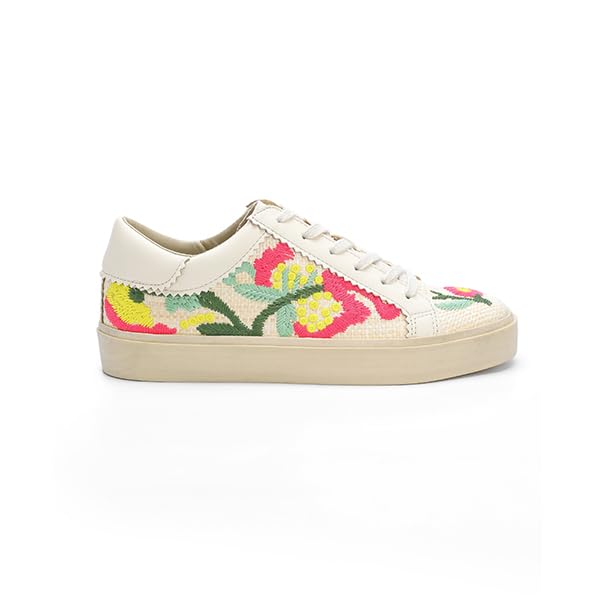 Image of Mi.iM Gaby Rubber Sole Lace-up Snake Print Suede Star Sneakers (Floral, US Footwear Size System, Adult, Women, Numeric, Medium, 7.5)