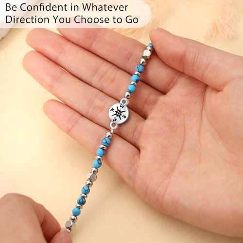 Graduation Gifts for Her 2025, Graduation Bracelet with Compass 5th 6th 8th Grade High Middle School College Graduates Gifts for Her Daughter Granddaughter3