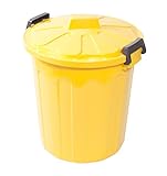 Capacidad 23 litros House&Style Casalinghi bidò con Tapa, Amarillo, 33 x 33 x 39 cm