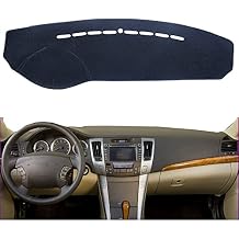 غطاء لوحة القيادة للسيارة متوافق مع Hyundai Sonata 2005-2009 NF Left Hand Drive Carpet Dashmat Sun Shade Pad Car Styling Flannel All Black