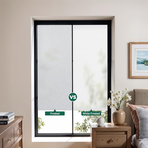 Warmiehomy Frosted Window Film Privacy for Glass Windows,100x200cm Static Cling Frosting Window Films Anti-UV for Office Bathroom Home - Image 8