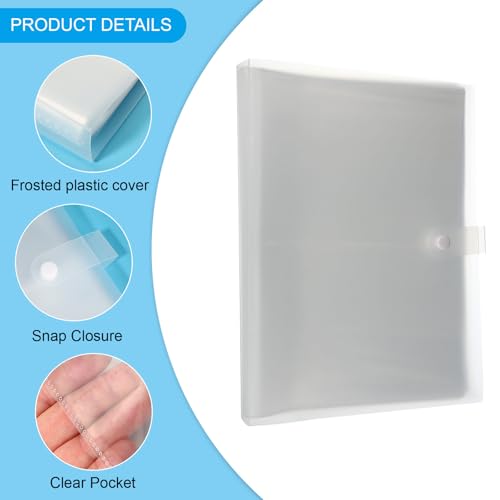 PATIKIL Porta-cartões de índice 10 x 15 cm, 2 peças, 80 páginas, 160 cartões, organizador de livros,