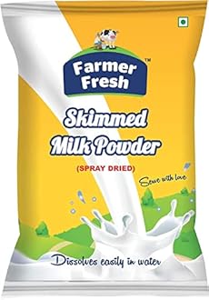 Farmer Fresh All-Natural Skimmed Milk Powder - 1kg Pack, 100% Pure Non-Fat Dry Milk - Ideal for Tea, Coffee & Daily Use