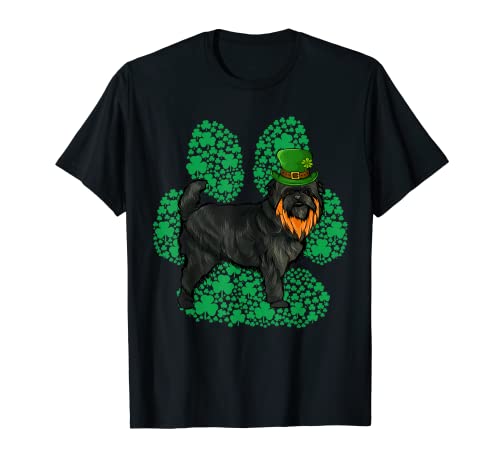 Leprechaun Affenpinscher Día de San Patricio Trébol Pata Camiseta