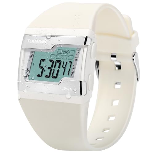 10気圧防水時計レディース ガールズ多機能腕時計水泳、ダイビングやサーフィン 最適、ラップストップウォッチ、目覚まし、カレンダー、12時間または24時間表示付き