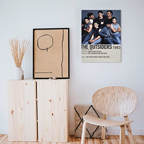 Movie Posters The Outsiders Classic Boys Room Decor Wall Art Paintings Canvas Wall Decor Home Decor Living Room Decor Aesthetic 24X32Inch(60X80Cm) Frame-Style #TOP6