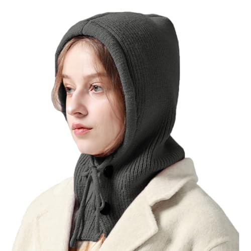 YAMEE Pasamontañas de Punto Invierno Cálida para Mujer, Gorro Moda Suave, Máscara de Esquí Balaclava Elástica, a Prueba de Viento para Moto y Deportes al Aire Libre