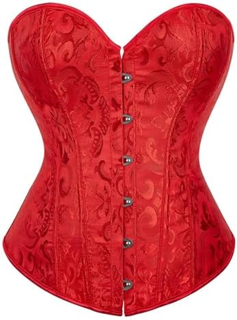 XZQTIVE Corsetto Da Donna In Pizzo Up Boned Overbust Bustier - 2