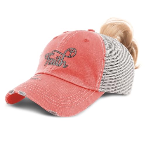 Gorra beisbolera para mujer con diseño bordado de fe miniatura 1