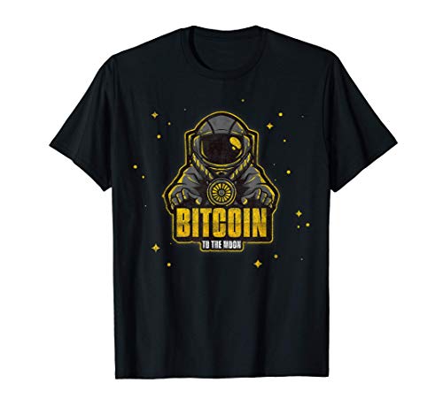 Bitcoin Minero Astronauta Bitcoin BTC Crypto To The Moon Camiseta
